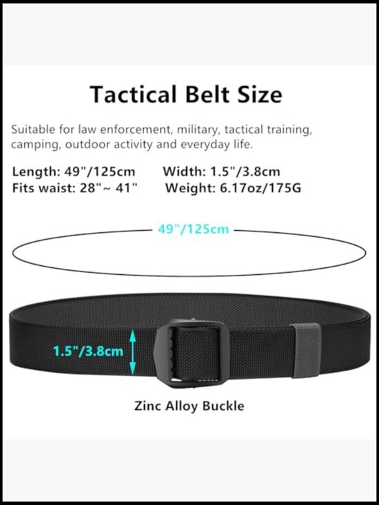Tactical Nylon Convertible TDU Belt, Heavy Duty Webbing, Adjustable Buckle